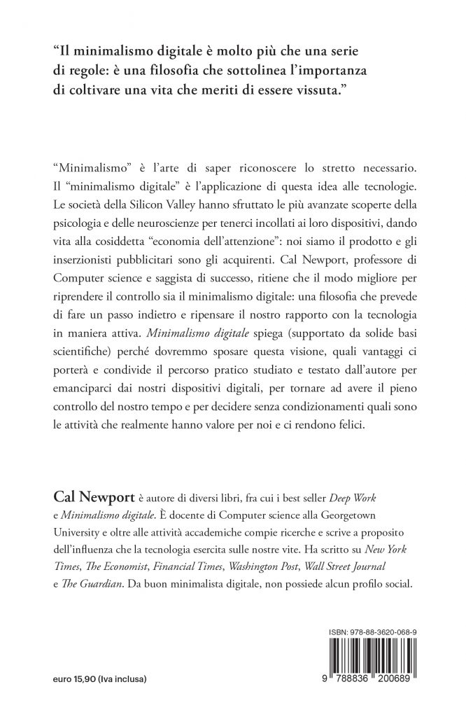 Minimalismo digitale, Cal Newport