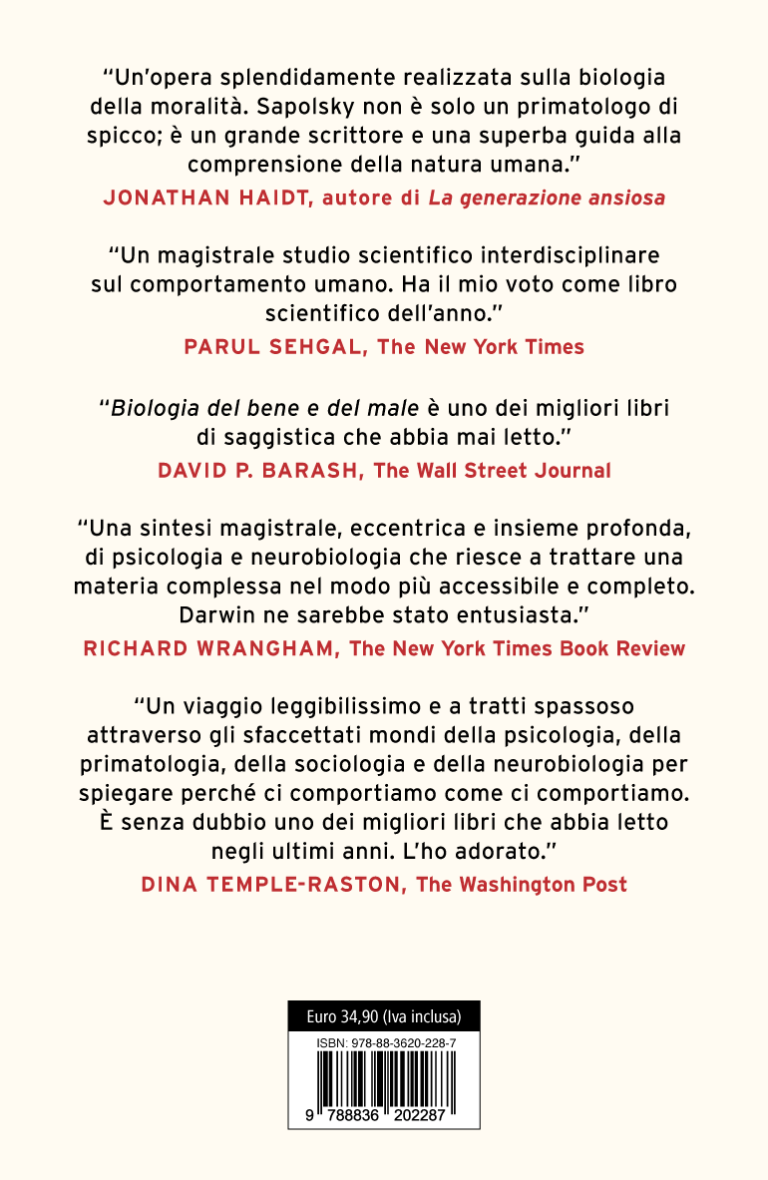 Biologia del bene e del male, Robert Sapolsky